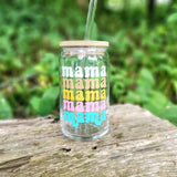 Retro Mama Beer Can Glass