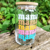 Retro Mama Beer Can Glass