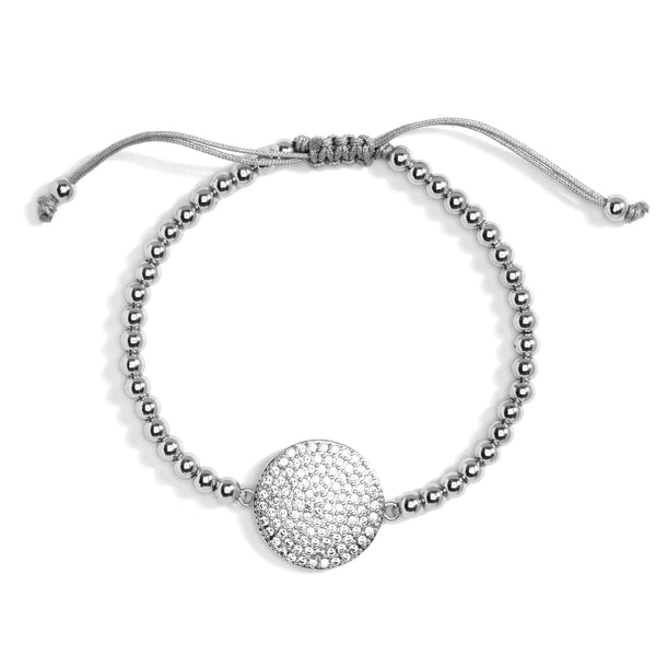 Adjustable Pave Round Bracelet